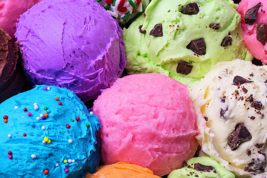 Colorful Ice Cream Scoops